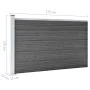 Black WPC Fence Panel Set 699x105 cm by vidaXL, fence panels - Ref: Foro24-3070449, Price: 650,30 €, Discount: %