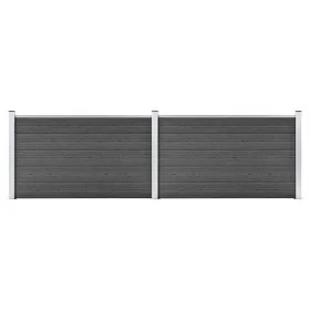 Set de paneles de valla WPC negro 353x105 cm de vidaXL, Paneles de vallas - Ref: Foro24-3070447, Precio: 350,02 €, Descuento: %