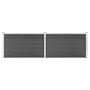 Black WPC fence panel set 353x105 cm by vidaXL, fence panels - Ref: Foro24-3070447, Price: 327,85 €, Discount: %