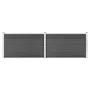 Black WPC fence panel set 353x105 cm by vidaXL, fence panels - Ref: Foro24-3070447, Price: 350,02 €, Discount: %