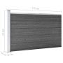 Black WPC fence panel set 353x105 cm by vidaXL, fence panels - Ref: Foro24-3070447, Price: 327,85 €, Discount: %