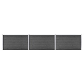 Schwarzes WPC-Zaunelement-Set 526 x 105 cm von vidaXL, Zaunpaneele - Ref: Foro24-3070448, Preis: 466,02 €, Rabatt: %