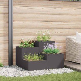 Maceta para Jardín Negro 100 x 100 x 60 cm Acero en Maceteros y jardineras | Comprar online en Foro24