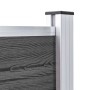 Black WPC fence panel set 526x105 cm by vidaXL, fence panels - Ref: Foro24-3070448, Price: 457,54 €, Discount: %