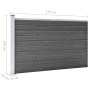 Black WPC fence panel set 526x105 cm by vidaXL, fence panels - Ref: Foro24-3070448, Price: 457,54 €, Discount: %
