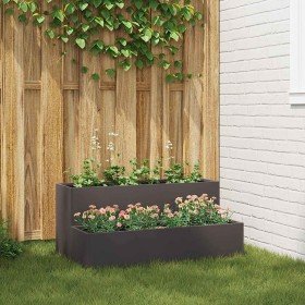 Maceta para Jardín Negro 100 x 60 x 45 cm Acero en Maceteros y jardineras | Comprar online en Foro24
