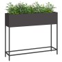 Jardinera Elevada Negro 100 x 26 x 82 cm Acero en Maceteros y jardineras | Comprar online en Foro24