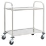 2-stufiger Küchenwagen aus Edelstahl, 96,5 x 55 x 90 cm von vidaXL, Küchen- und Speisewagen - Ref: Foro24-50912, Preis: 102,4...
