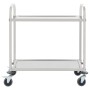2-stufiger Küchenwagen aus Edelstahl, 96,5 x 55 x 90 cm von vidaXL, Küchen- und Speisewagen - Ref: Foro24-50912, Preis: 102,4...