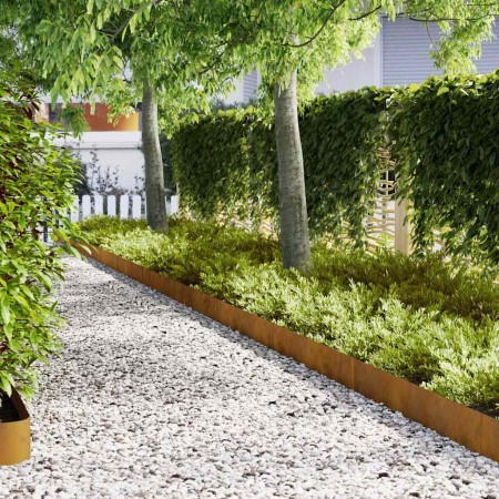 Borduras para césped 20 pcs Marrón 100 x 0.5 x 20 cm