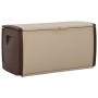 Caja de almacenamiento beige y marrón 122x56x63 cm