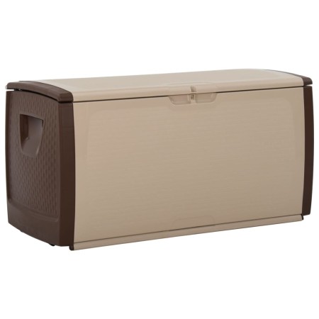 Caja de almacenamiento beige y marrón 122x56x63 cm