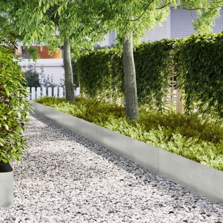 Borduras para césped 10 pcs Plateado 100 x 0.5 x 30 cm