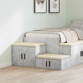 Armario de almacenamiento Gris hormigón 127 x 41 x 40 cm en Mesitas de noche | Comprar online en Foro24