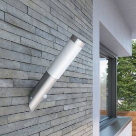 Aplique de exterior con sensor, resistente al agua, RVS de vidaXL, Iluminación de exterior - Ref: Foro24-40373, Precio: 25,79...