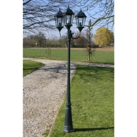 Gartenlaternenmast 3 Arme 230 cm dunkelgrün/schwarz Aluminium von vidaXL, Außenbeleuchtung - Ref: Foro24-40243, Preis: 209,57...