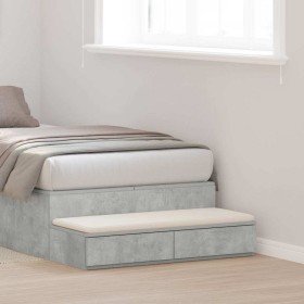 Cajones de cama con cajón Gris Concreto 90 x 36,5 x 16,5 cm en Mesitas de noche | Comprar online en Foro24