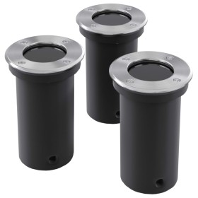 Focos LED empotrables de suelo de jardín redondos 3 uds de vidaXL, Iluminación de exterior - Ref: Foro24-40393, Precio: 44,72...