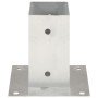 Anclajes para postes 4 unidades metal galvanizados 71 mm