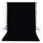 Telón de fondo para fotografía algodón negro 300x300 cm