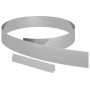 Borde de césped para jardín 4 pcs Plateado 450 x 10 cm