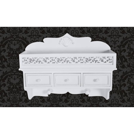 Estante de pared con 3 cajones 2 ganchos by vidaXL, Shelves and shelves - Ref: Foro24-60630, Price: 70,93 €, Discount: %