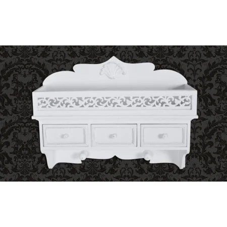 Estante de pared con 3 cajones 2 ganchos de vidaXL, Estantes y estanterías - Ref: Foro24-60630, Precio: 69,64 €, Descuento: %