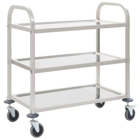 3-Höhen-Küchenwagen 95x45x83,5 cm aus Edelstahl von vidaXL, Küchen- und Speisewagen - Ref: Foro24-50915, Preis: 91,92 €, Raba...