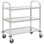 3-Höhen-Küchenwagen 95x45x83,5 cm aus Edelstahl von vidaXL, Küchen- und Speisewagen - Ref: Foro24-50915, Preis: 91,92 €, Raba...