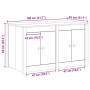 Gabinete de cocina con estante Blanco 106 x 55 x 64 cm