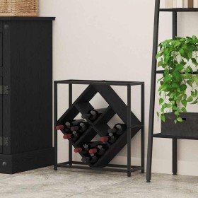 Estante de Vino Roble Negro 51 x 18 x 52,5 cm en Botelleros | Comprar online en Foro24