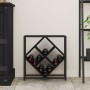 Estante de Vino Roble Negro 51 x 18 x 52,5 cm
