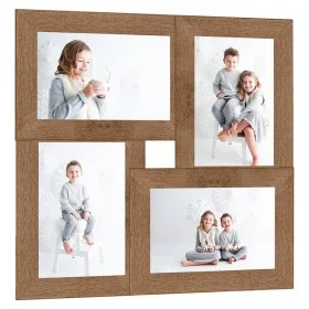 Fotocollagen-Rahmen für 4 Fotos im Format 13x18 cm, hellbraunes MDF von vidaXL, Bilderrahmen - Ref: Foro24-332769, Preis: 18,...