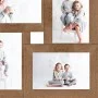 Fotocollagen-Rahmen für 4 Fotos im Format 13x18 cm, hellbraunes MDF von vidaXL, Bilderrahmen - Ref: Foro24-332769, Preis: 18,...