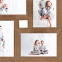 Marco de fotos collage para foto 4x(13x18 cm) marrón claro MDF de vidaXL, Marcos para fotos - Ref: Foro24-332769, Precio: 19,...
