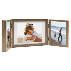 Light brown triple collage photo frame 28x18 cm+2x(13x18 cm) by vidaXL, Photo frames - Ref: Foro24-332749, Price: 18,38 €, Di...