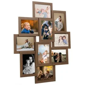 Collage frame for photos 10x(13x18 cm) light brown MDF by vidaXL, Photo frames - Ref: Foro24-332777, Price: 33,09 €, Discount: %