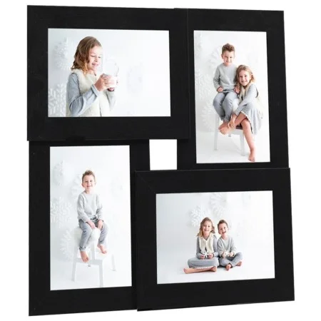 Fotocollage-Rahmen für 4 Fotos (10x15 cm) in Schwarz aus MDF. von vidaXL, Bilderrahmen - Ref: Foro24-332774, Preis: 16,94 €, ...