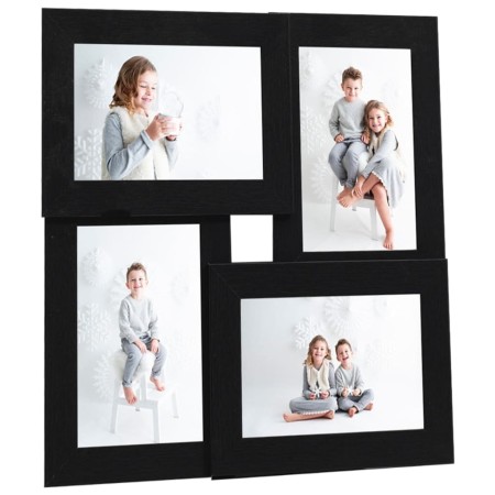 Fotocollage-Rahmen für 4 Fotos (10x15 cm) in Schwarz aus MDF. von vidaXL, Bilderrahmen - Ref: Foro24-332774, Preis: 17,29 €, ...