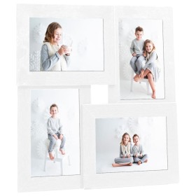 Marco de fotos collage para foto de 4x(13x18 cm) blanco MDF