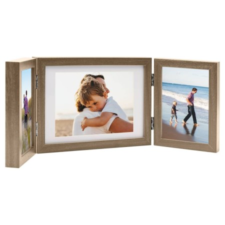 Marco de foto collage triple marrón claro 22x15cm+2x(10x15cm) by vidaXL, Photo frames - Ref: Foro24-332748, Price: 17,36 €, D...