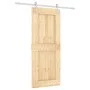 Schiebetür mit Beschlägen aus massivem Kiefernholz 85x210 cm von vidaXL, Türen - Ref: Foro24-3203014, Preis: 190,65 €, Rabatt: %