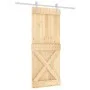 Puerta corredera con herrajes madera maciza de pino 85x210 cm by vidaXL, Doors - Ref: Foro24-3203018, Price: 191,46 €, Discou...