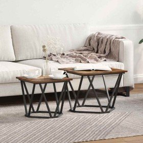 Conjunto de mesas auxiliares 2 pcs Roble ahumado en Mesas de centro | Comprar online en Foro24