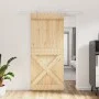 Schiebetür mit Beschlägen aus massivem Kiefernholz, 90 x 210 cm von vidaXL, Türen - Ref: Foro24-3203019, Preis: 198,98 €, Rab...
