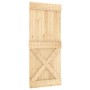 Schiebetür mit Beschlägen aus massivem Kiefernholz, 90 x 210 cm von vidaXL, Türen - Ref: Foro24-3203019, Preis: 207,53 €, Rab...