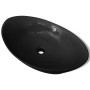 Luxury black ceramic oval sink with drain, 59 x 38.5 cm by vidaXL, Sinks - Ref: Foro24-140680, Price: 84,89 €, Discount: %