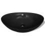 Luxury black ceramic oval sink with drain, 59 x 38.5 cm by vidaXL, Sinks - Ref: Foro24-140680, Price: 84,89 €, Discount: %