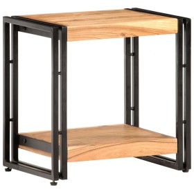 Mesa auxiliar de madera maciza de acacia 40x30x40 cm