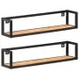 Estantes de pared 2 unidades 80 cm madera maciza acacia de vidaXL, Estantes y estanterías - Ref: Foro24-320672, Precio: 79,03...
